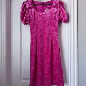 Nina bow dress by Ivy City Co Vibrant Pink